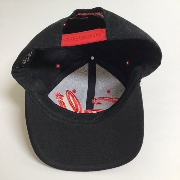 California Cali Hat Star Logo SnapBack Baseball Cap Black Red Embroidery Bear CA - Picture 8 of 11